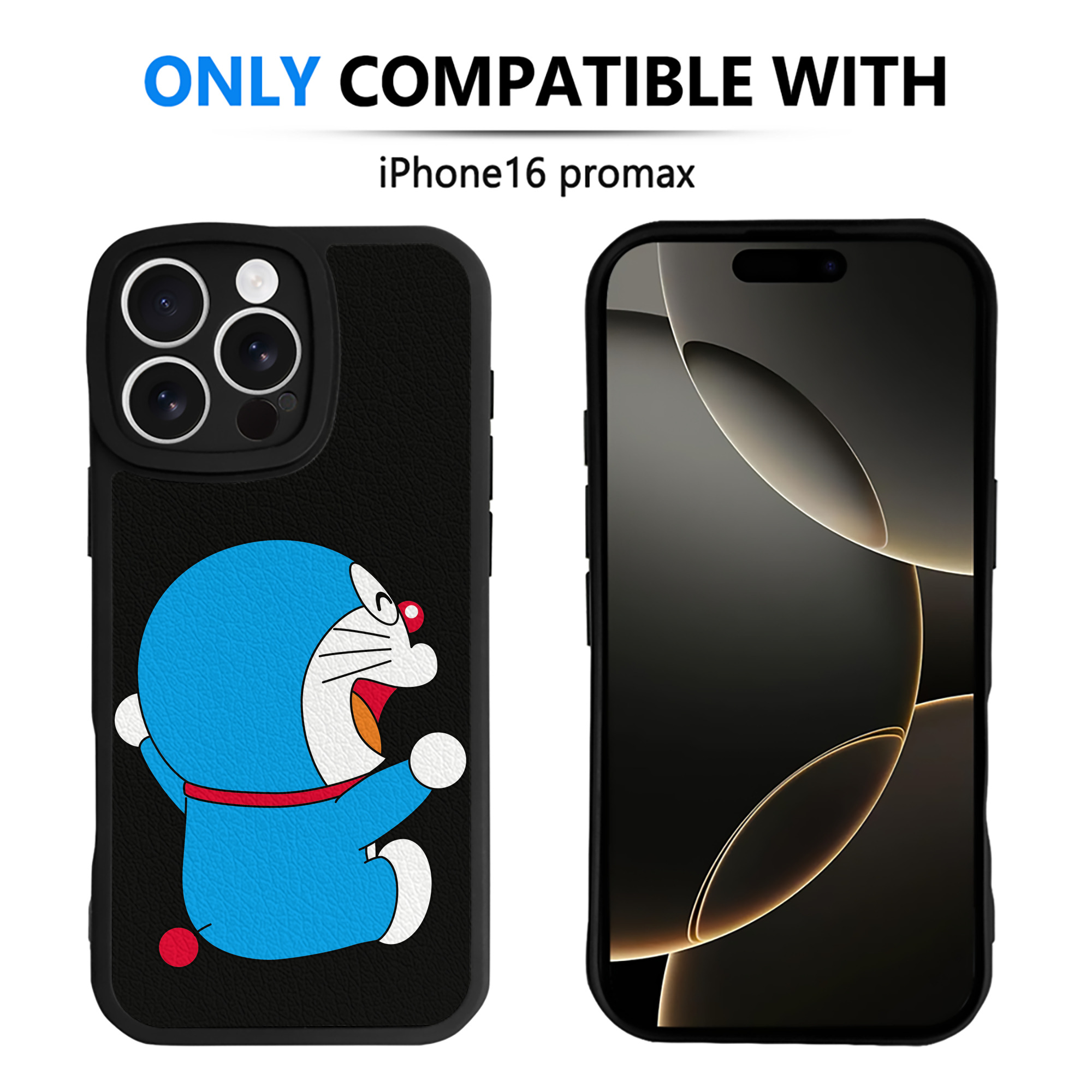 （画像用） ドラえもん Doraemon 【iPhone 16シリーズ対応】シリコンスマホケース（レザー調） 材質：シリコン